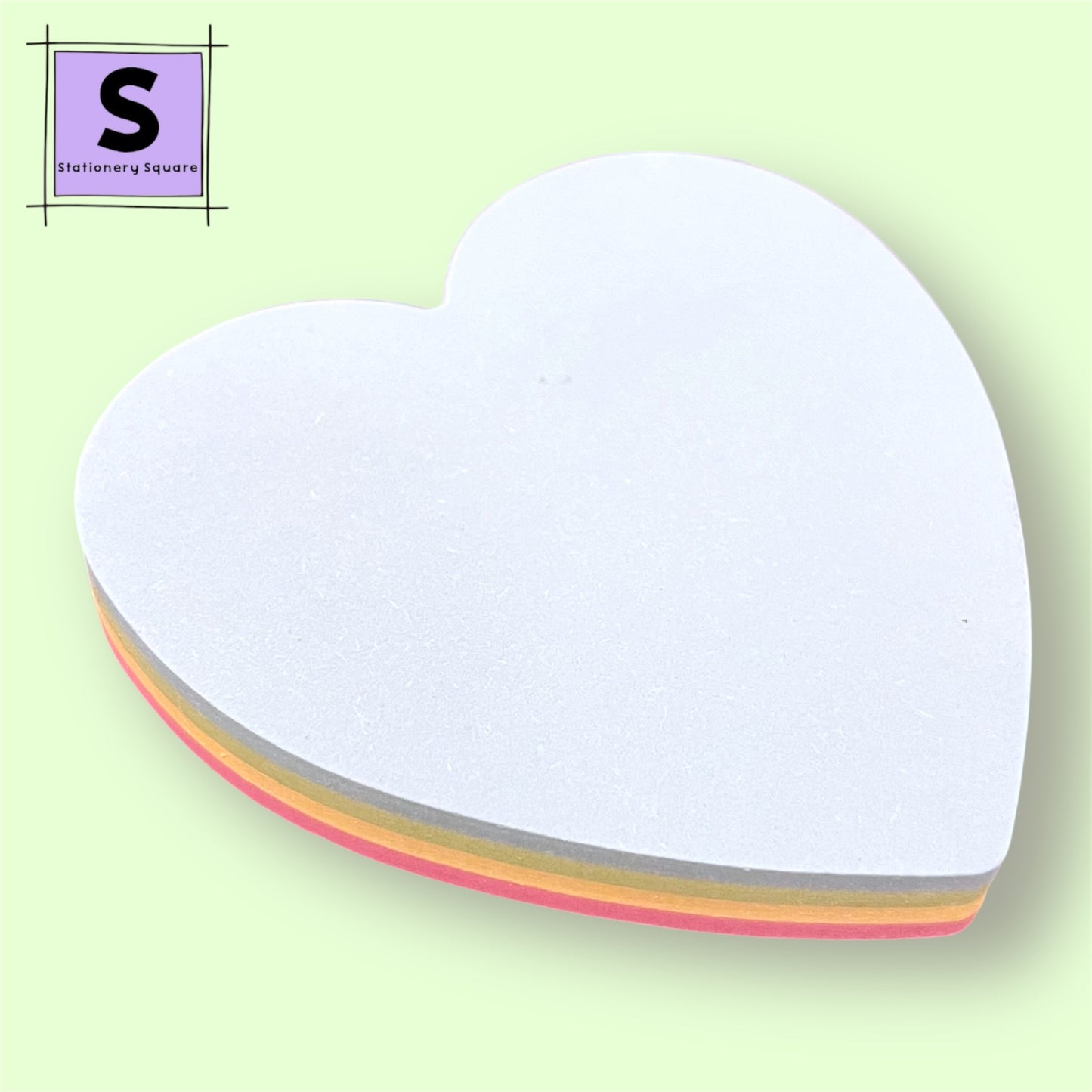 Pastel Heart-shaped Sticky Notes